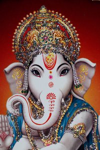 Ganesha eller Ganapati: den hinduiska guden med elefanthuvudet.