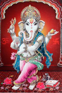 Ganesha eller Ganapati: den hinduiska guden med elefanthuvudet.