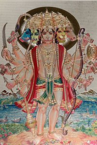 Hanuman, apguden i hinduisk mytologi. av . .