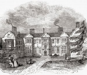 Ladye Place, Hurley, Berkshire, England, sett här i början av 1800-talet. av . .
