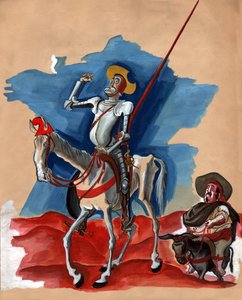Leon Blum Don Quijote från franska republiken, ca 1936 av . .