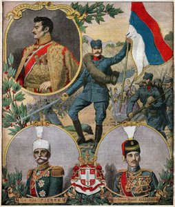 Serbiska nationella hjältar. Serbiska nationella hjältar. av Ferdinand Georg Waldmuller
