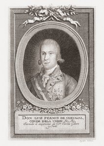 Luis Fermín de Carvajal, greve av unionen. Porträtt. av . .