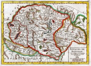 Karta över Ungern 1749 av . .