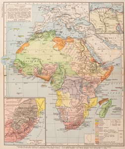 Karta som visar delningen av Afrika av . .