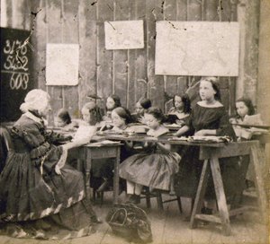Matematiklektion, ca 1890 (foto) av Frederick (attr. to) Barnard