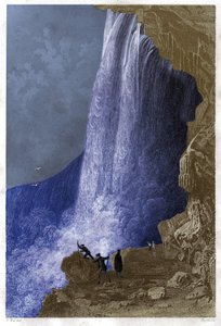 Niagarafallen, USA. cirka 1860 (gravyr) av . .