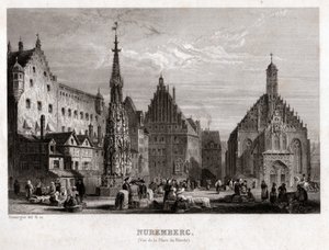 Nürnberg, cirka 1830 (gravyr) av . .