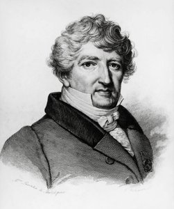 Porträtt av Georges Leopold Chretien Frederic Dagobert Cuvier (1769-1832), fransk biolog, gravyr av William Walcutt