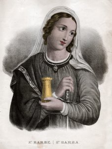 Sainte Barbe, cirka 1850 (gravyr) av . .