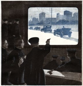 Polisens skjutningsmöte. Poliser skjututbildning. av Ferdinand Georg Waldmuller