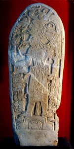 Stela 4 från Machaquila, Peten, Guatemala, sen klassisk period, 6 maj 820 e.Kr. (sten) av Hippolyte Lalaise Devéria