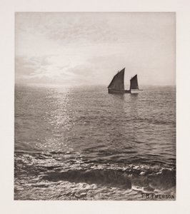 "Sunrise at Sea" (lever de soleil en mer) av Frederick (attr. to) Barnard