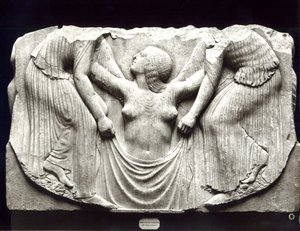 "Ludovisi Throne" eller "Throne of Venus", från Villa Ludovisi (marmor) (s/v foto)