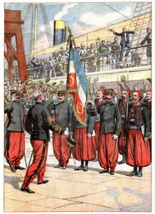 Det tredje Zouaves regemente i Marseille av . .