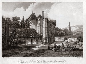 Tancarvilles slott. cirka 1840 (gravyr) av . .