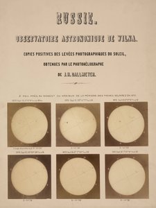 Solen, fotograferad med en Dallmeyer-heliograf, Vilnius, Litauen av Frederick (attr. to) Barnard