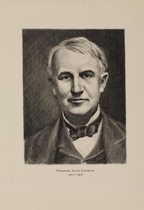 Thomas Alva Edison, amerikansk uppfinnare, tidigt 1900-tal av Frederick (attr. to) Barnard