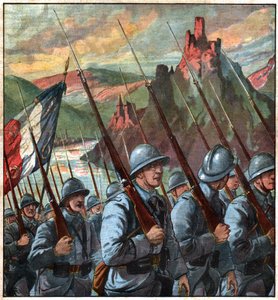 Franska trupper i Rhenlandet. Franska trupper i Rhenland. av Ferdinand Georg Waldmuller