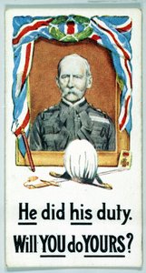 Storbritannien: Cigarettkort - WW1 Rekrytering av Ferdinand Georg Waldmuller
