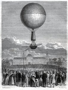 Jean Pierre Blanchards flygning. Jean Pierre Blanchards flygning. av Frederick (attr. to) Barnard