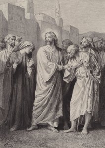 Kristus förutsäger förstörelsen av templet av after Albert Robida