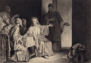 Kristus helar den man som lider av vattendropp av after Albert Robida