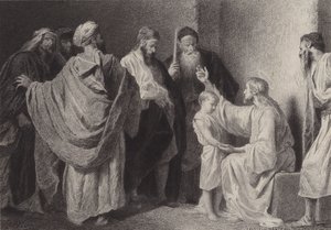 Jesus och ett barn av after Albert Robida