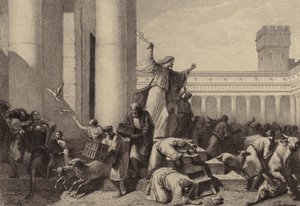 Jesus driver ut växlarna från templet