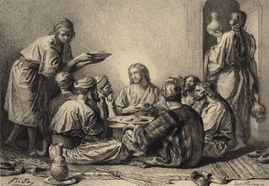 Jesus äter med publikaner och syndare
