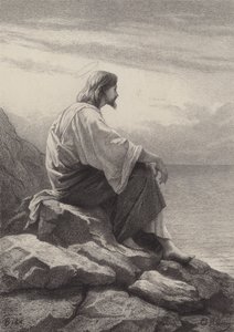 Jesus sitter vid havet