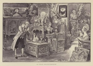Den gamle samlaren av after Albert Robida