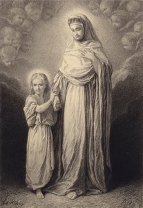 Jesusbarnet och hans moder av after Albert Robida