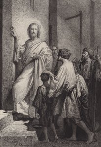 Att ge syn åt de blinda männen av after Albert Robida