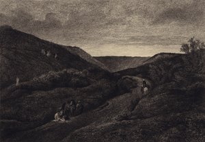 Den barmhärtige samariten av after Albert Robida