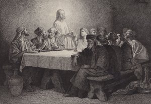 Sista måltiden av after Albert Robida
