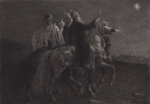 De vise männen från östern av after Albert Robida