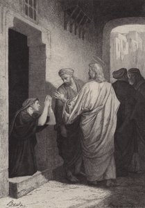 Kanaans kvinna av after Albert Robida