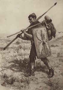 Impeditus, eller fullt utrustad fotsoldat av after Amedee Forestier