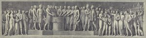 Högtidligt svurande av eden om upprättandet av den cisalpina republiken, 29 juni 1796 av after Andrea Appiani the Elder