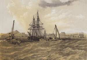 Edinburgh från Frith of Forth (chromolitho)