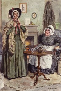 Illustration för Martin Chuzzlewit av after Charles Edmund Brock