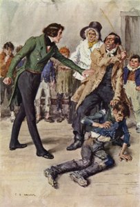 Illustration för Nicholas Nickleby av after Charles Edmund Brock
