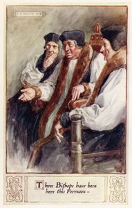 Tre biskopar har varit här på förmiddagen av after Charles Edmund Brock
