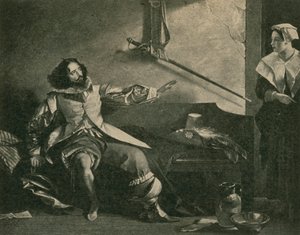 Charles Dickens som kapten Bobadil i Every Man In His Humor av after Charles Robert Leslie
