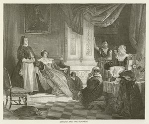 Sancho och hertiginnan av after Charles Robert Leslie