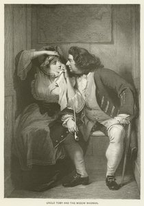 Farbror Toby och änkan Wadman av after Charles Robert Leslie
