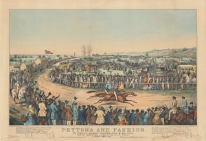 Peytona och mode: In Their Great Match för $20 000. Under Facklig kurs L.I. 13 maj. 1845, Vann av Peytona. Tid 7:39 3/4, 7:45 1/4 av after Charles Severin
