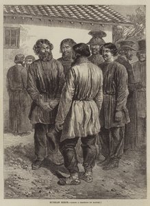 Russian Serfs  av after Denis Auguste Marie Raffet