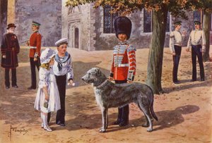 The Pet Wolfhound av de irländska vakterna vid Tower of London